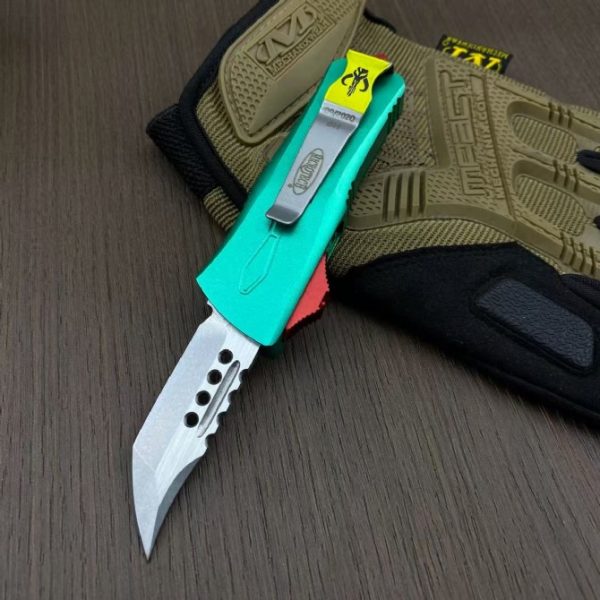 2025060485502897 ZC016 Micro Tech Bounty Hunter Mini Dragon OTF Knife aluminum alloy handle