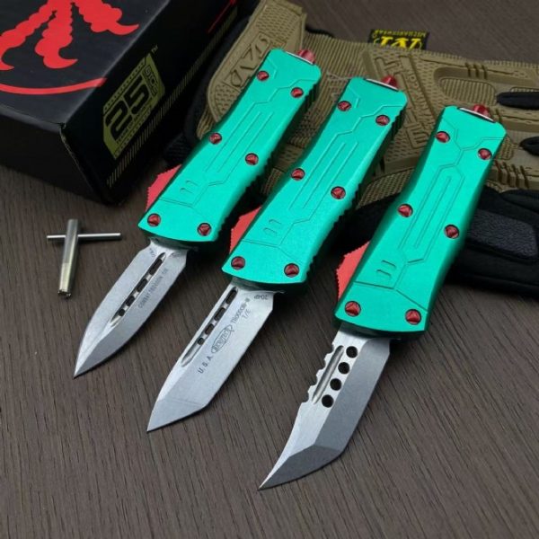 2025060485518273 ZC016 Micro Tech Bounty Hunter Mini Dragon OTF Knife aluminum alloy handle