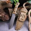 SS148 B3 Pacific (Black/Desert) Short Fixed Blade Knife G10 Handle K Scabbard