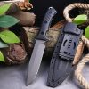 SS148 B3 Pacific (Black/Desert) Short Fixed Blade Knife G10 Handle K Scabbard