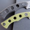 SS136 EF112 (black/green)Short Fixed Blade Knife G10 Handle K Scabbard