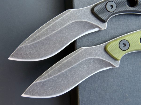 SS136 EF112 (black/green)Short Fixed Blade Knife G10 Handle K Scabbard