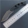 SS136 EF112 (black/green)Short Fixed Blade Knife G10 Handle K Scabbard