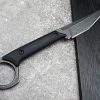 blk13125 (3) SS137 C1140(绿/黑/银)Short Fixed Blade Knife G10 Handle K Scabbard