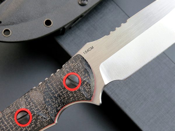 blk14256 (2) SS141EF139 (black/green)Short Fixed Blade Knife G10 Handle K Scabbard