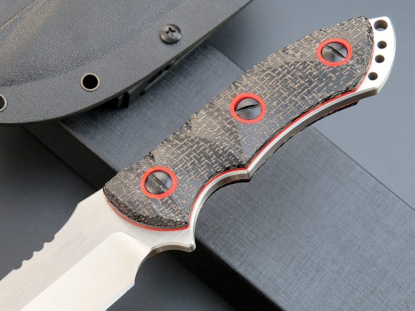 blk14256 (4) SS141EF139 (black/green)Short Fixed Blade Knife G10 Handle K Scabbard