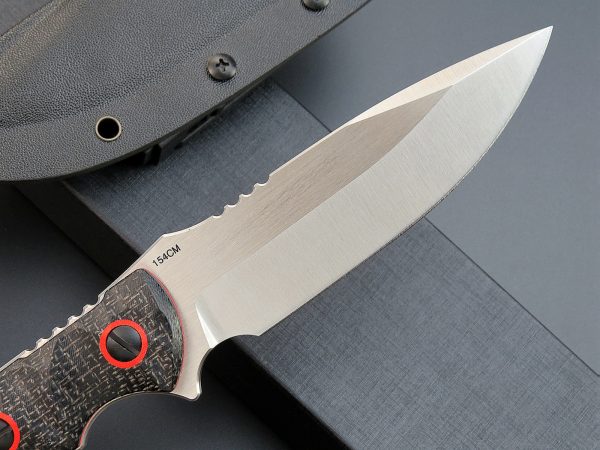 blk14256 (8) SS141EF139 (black/green)Short Fixed Blade Knife G10 Handle K Scabbard