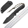 blk14264 (1) SS140 EF130 (black/brown/green)Short Fixed Blade Knife G10 Handle K Scabbard