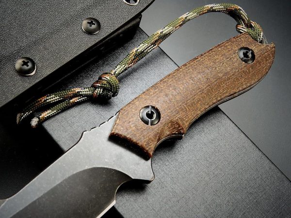 bro15242 (2) SS140 EF130 (black/brown/green)Short Fixed Blade Knife G10 Handle K Scabbard