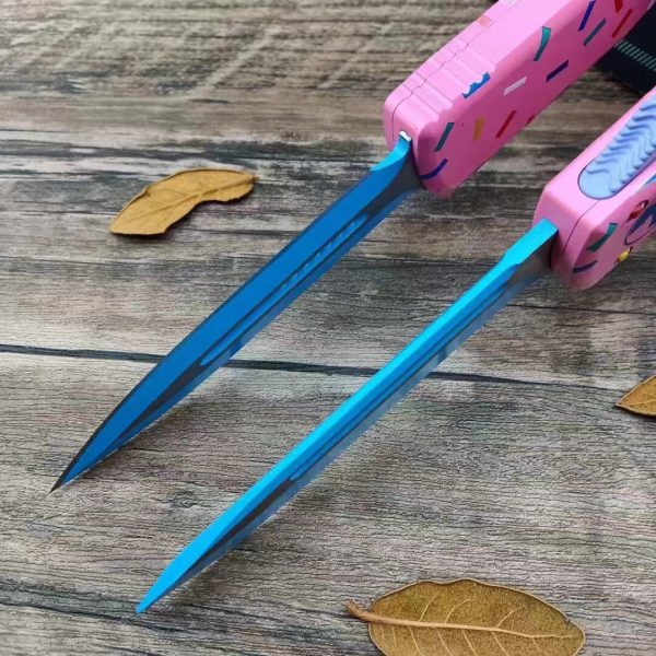 d75eed5a337673ad ZC013 Micro tech donuts straight out OTF Knife G10 Handle