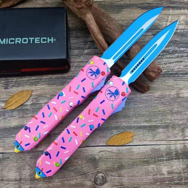 f38d8a1ff5717595 ZC013 Micro tech donuts straight out OTF Knife G10 Handle