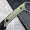 gre12432 (5) SS137 C1140(绿/黑/银)Short Fixed Blade Knife G10 Handle K Scabbard