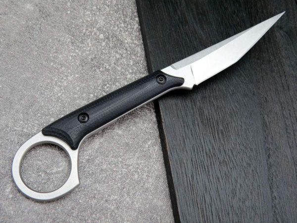 sil13253 (5) SS137 C1140(绿/黑/银)Short Fixed Blade Knife G10 Handle K Scabbard