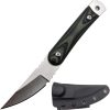 sil14256 (5) SS138 C1390 (black/silver) Short Fixed Blade Knife G10 Handle K Scabbard