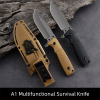 主图-1 SS145 A1 Multi functional Knife (Black/Desert)Short Fixed Blade Knife G10 Handle K Scabbard