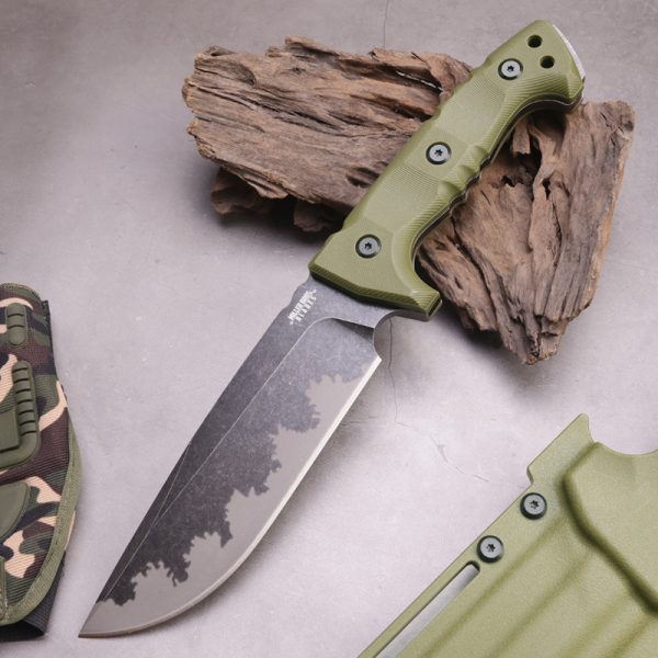 主图-1 SS151Miller M32/M33 (black/green)Short Fixed Blade Knife G10 Handle K Scabbard