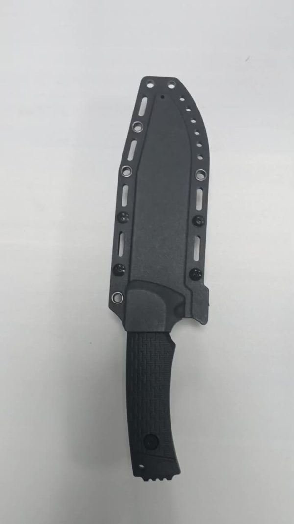 主图-1 SS155 Boer (black/green) Short Fixed Blade Knife G10 Handle K Scabbard