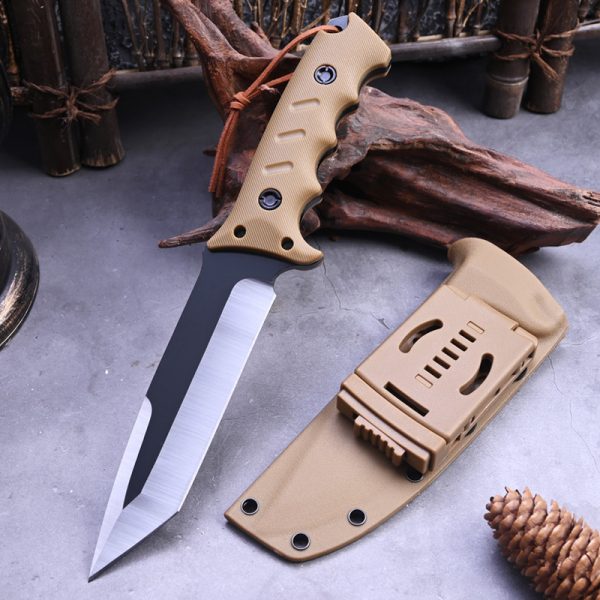 SS147 Wave T (Black/Green/Desert) Short Fixed Blade Knife G10 Handle K Scabbard