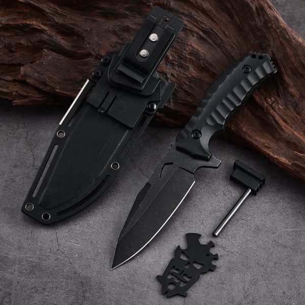 主图-1 SS146 A2 multifunctional knife (black/green)Short Fixed Blade Knife G10 Handle K Scabbard