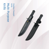 主图-1英 SS144 Back teeth short and straight (black/white, leather/cloth)Short Fixed Blade Knife G10 Handle Leather Sheath