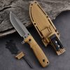 主图-2 SS145 A1 Multi functional Knife (Black/Desert)Short Fixed Blade Knife G10 Handle K Scabbard