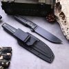主图-3 SS153 Black Blade Straight Blade Camouflage Green Short Fixed Blade Knife G10 Handle K Scabbard