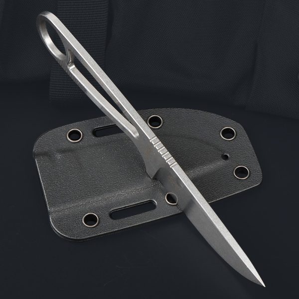 主图-3 SS143 Ant Little Straight Short Fixed Blade Knife All steel K Scabbard