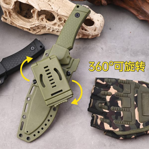 主图-3 SS155 Boer (black/green) Short Fixed Blade Knife G10 Handle K Scabbard