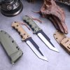 SS147 Wave T (Black/Green/Desert) Short Fixed Blade Knife G10 Handle K Scabbard