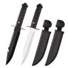主图-4 SS144 Back teeth short and straight (black/white, leather/cloth)Short Fixed Blade Knife G10 Handle Leather Sheath