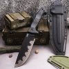 主图-6 SS151Miller M32/M33 (black/green)Short Fixed Blade Knife G10 Handle K Scabbard