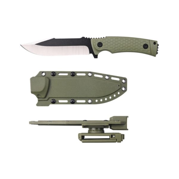 主图-6 SS155 Boer (black/green) Short Fixed Blade Knife G10 Handle K Scabbard