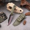 主图-8 SS155 Boer (black/green) Short Fixed Blade Knife G10 Handle K Scabbard