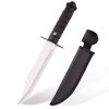 主图-8 SS144 Back teeth short and straight (black/white, leather/cloth)Short Fixed Blade Knife G10 Handle Leather Sheath