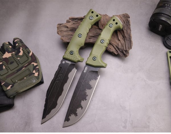 详情-1 SS151Miller M32/M33 (black/green)Short Fixed Blade Knife G10 Handle K Scabbard