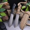 SS148 B3 Pacific (Black/Desert) Short Fixed Blade Knife G10 Handle K Scabbard