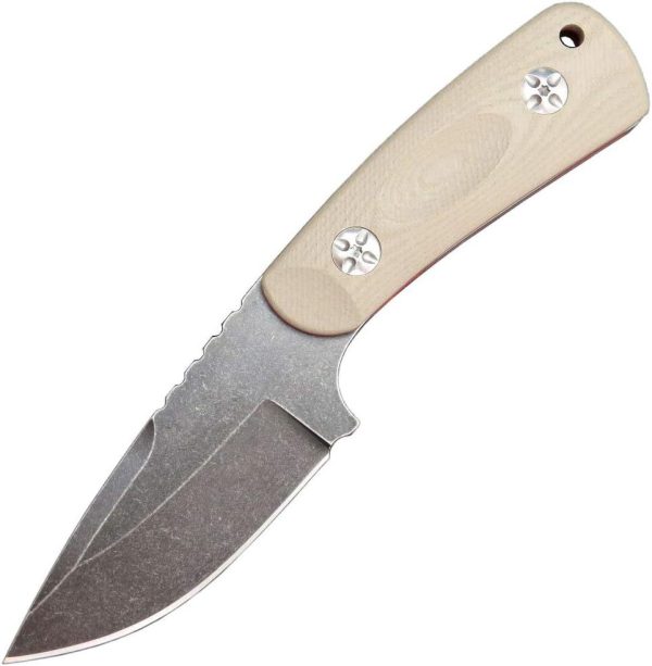 详情-10 SS142 EF121 (Black/Desert) Short Fixed Blade Knife G10 Handle K Scabbard