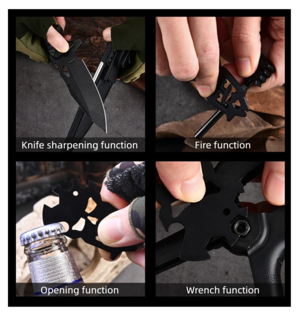 SS150 A4 multifunctional knife (black/desert)Short Fixed Blade Knife G10 Handle K Scabbard