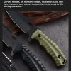 详情-10英 SS146 A2 multifunctional knife (black/green)Short Fixed Blade Knife G10 Handle K Scabbard