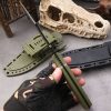 详情-11 SS155 Boer (black/green) Short Fixed Blade Knife G10 Handle K Scabbard