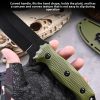 SS149 A3 multifunctional knife (black/green) Short Fixed Blade Knife G10 Handle K Scabbard