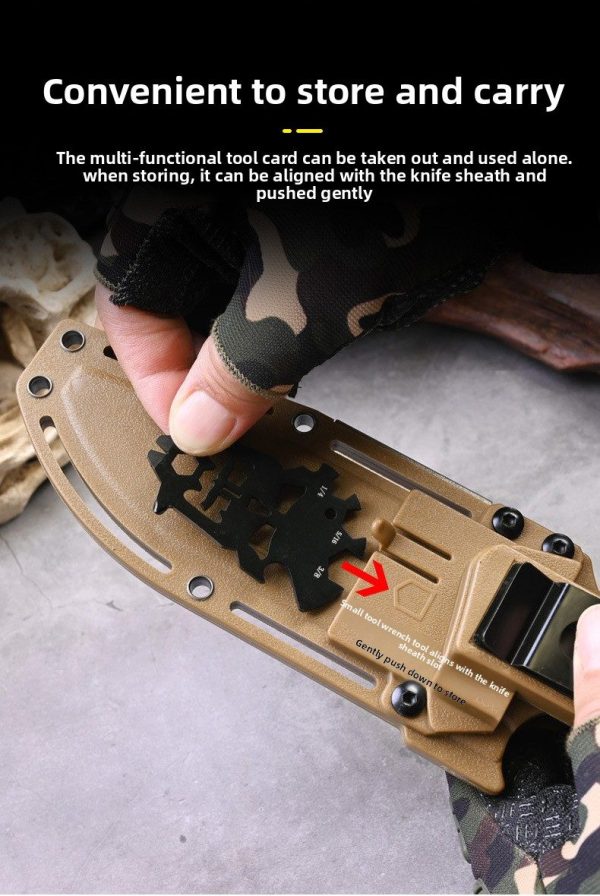 SS150 A4 multifunctional knife (black/desert)Short Fixed Blade Knife G10 Handle K Scabbard