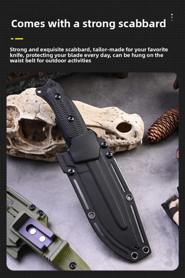 SS149 A3 multifunctional knife (black/green) Short Fixed Blade Knife G10 Handle K Scabbard