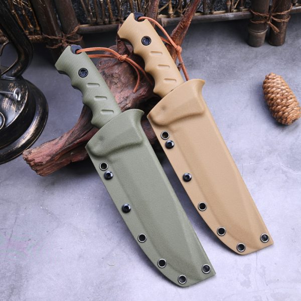SS147 Wave T (Black/Green/Desert) Short Fixed Blade Knife G10 Handle K Scabbard