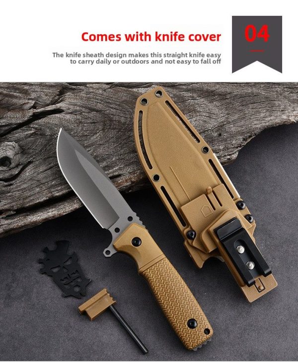 详情-13 SS145 A1 Multi functional Knife (Black/Desert)Short Fixed Blade Knife G10 Handle K Scabbard
