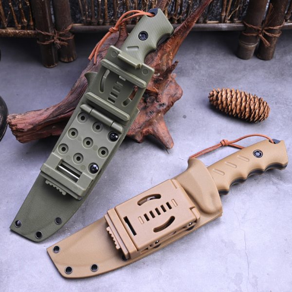 SS147 Wave T (Black/Green/Desert) Short Fixed Blade Knife G10 Handle K Scabbard