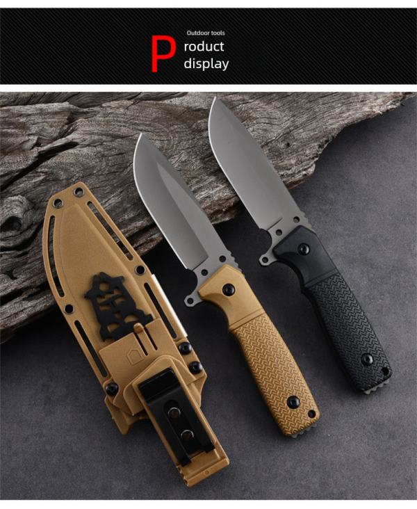 详情-14 SS145 A1 Multi functional Knife (Black/Desert)Short Fixed Blade Knife G10 Handle K Scabbard