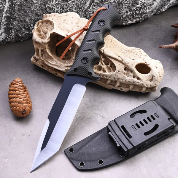 SS147 Wave T (Black/Green/Desert) Short Fixed Blade Knife G10 Handle K Scabbard