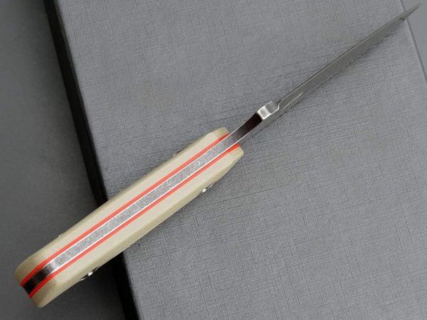 详情-15 SS142 EF121 (Black/Desert) Short Fixed Blade Knife G10 Handle K Scabbard