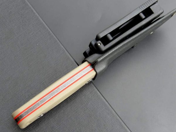 详情-18 SS142 EF121 (Black/Desert) Short Fixed Blade Knife G10 Handle K Scabbard